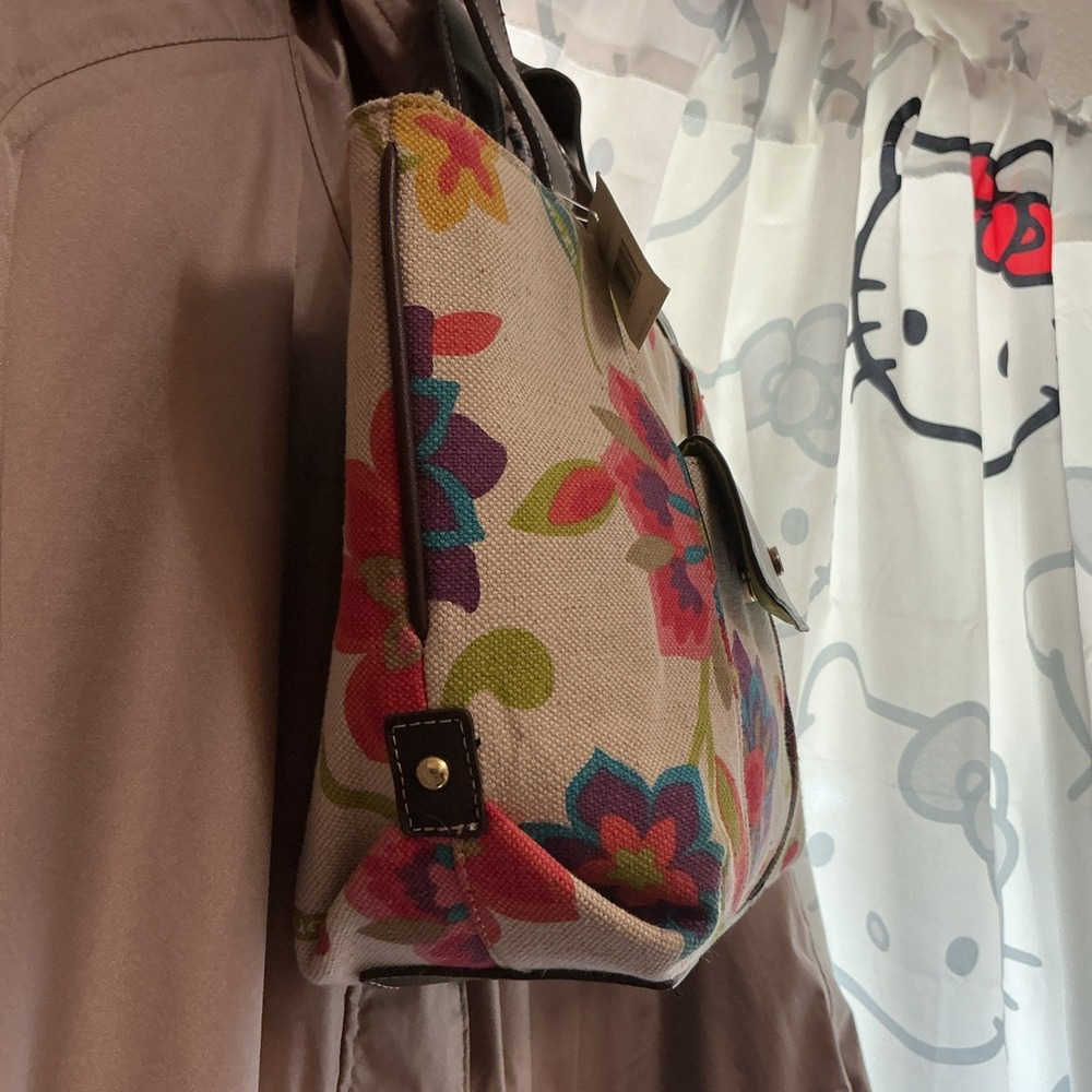 Liz Claiborne Purse Floral Heritage Mosaic New - Picture 2 of 8